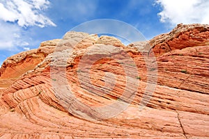 Mindblowing shapes and colors of moonlike sandstone formations in White Pocket, Arizona, USA