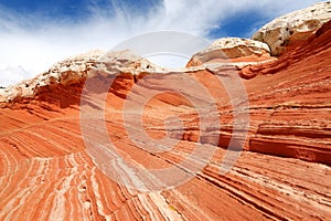 Mindblowing shapes and colors of moonlike sandstone formations in White Pocket, Arizona, USA