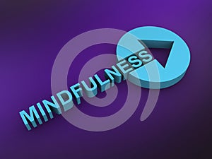 mindfullness word on purple