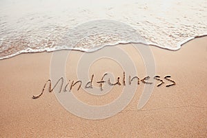 Mindfulness concept, mindful living photo