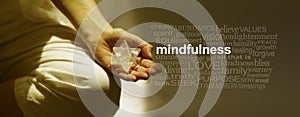 Mindfulness Meditation Word Cloud Banner
