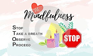 MindfulnessMindfulness illustration to promote and create awareness for healthy living