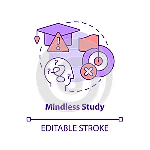 Mindless study concept icon