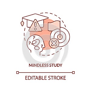 Mindless study concept terracotta icon