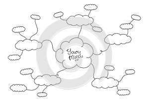 Mindmap, hand drawn scheme infographic design