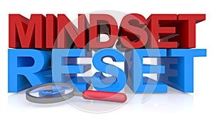 Mindset reset on white