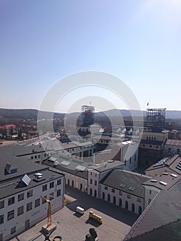 Walbrzych, buildings of the old coal mine.