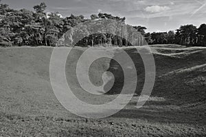 Mine Crater, Vimy Ridge Battlefield, Givenchy-en-Gohelle, Lens, Pas-de-Calais, Hauts-de-France, France