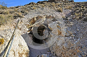 Mine entrance, Historic Rhyolite Ghost Town