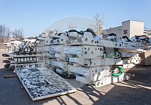 Mine equipment stockpiled