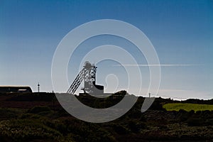 Mine head gear silhouette