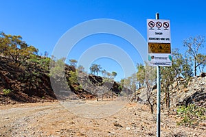 Abandoned site no entry