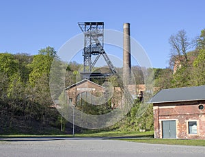 The mine tower for black coal mining photo