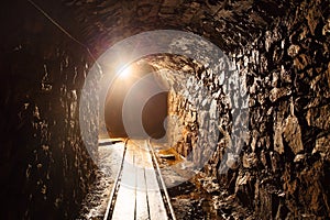 Mine tunnel - historical gold, silver, copper mine