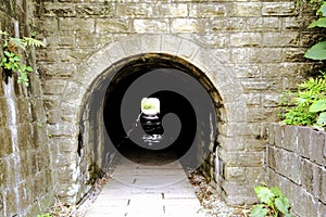 The mine tunnel in Jiufen , Taiwan