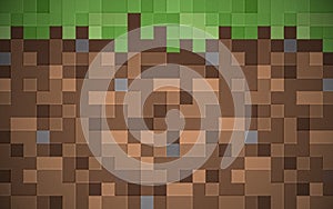 Minecraft game pixel art geometric wallpaper banner background .