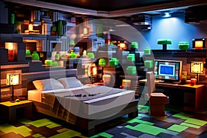 minecraft madness a room inspired by the popular video game with photo