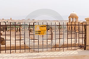 Minefield in Jordan valley, Israel.