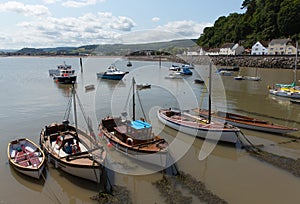 Minehead harbour Somerset England uk in summer with blue sky on a beautiful day