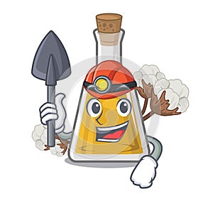 Miner cottonseed oil in the cartoon shape photo