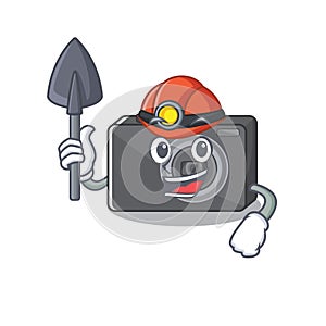 Miner digital camera with on the mascot