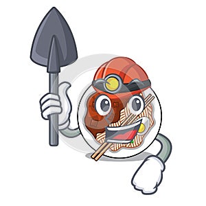 Miner jajangmyeon is placed in mascot bowl