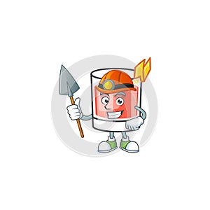 Miner mascot for design sazerac cartoon character