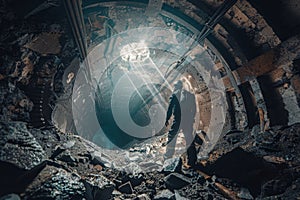 miner in the mine,hard working proffession concept