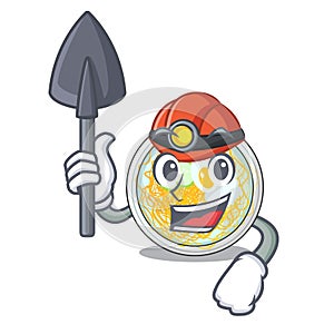 Miner naengmyeon isolated with in the character