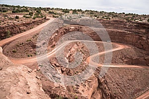 Mineral Bottom Switchbacks Dirt Road