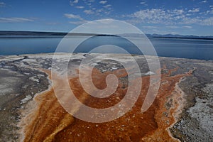 Mineral deposite on yellowstone lake