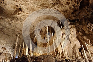 Mineral deposits in cave, Apuseni Mountains, Romania