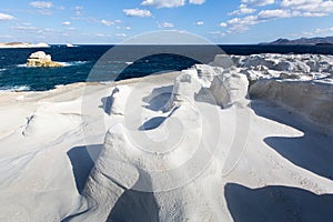 Mineral formations on Milos island, Greece.