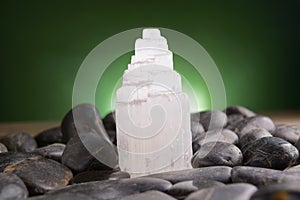 Mineral gypsum selenite