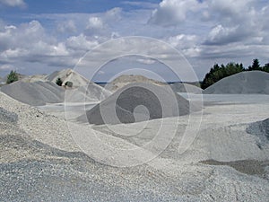 Mineral Heaps in Industrial Stone-Pit Park