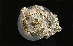 Mineral iron pyrite fool's gold nugget.