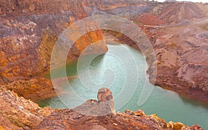 Mineral mine open pit