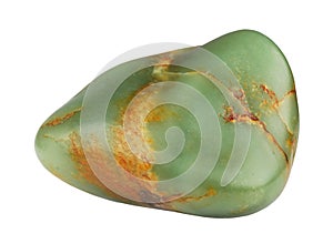 Mineral nephrite on a white background