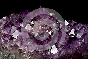 Mineral purple Amethyst crystal quartz texture