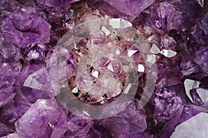 Mineral purple Amethyst crystal quartz texture