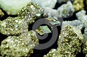 The mineral pyrite, or iron pyrite for sale in the store