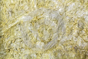 Mineral rock wool insulation material close-up for background