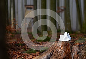 Mineral salt lick for forest animals