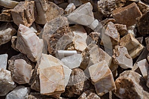 Mineral stones: granite, marble and other
