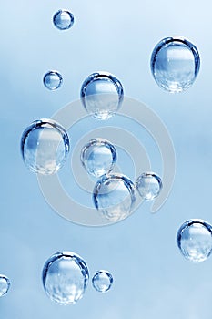 Mineral water bubbles