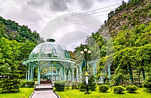 The Mineral Water Pavilion in the Central Park of Borjomi, Georgia