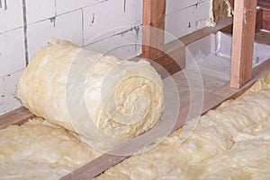 Mineral wool packing photo