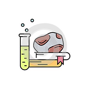 Mineralogy line icon. Isolated vector element. photo