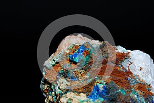 Minerals with azurite great view