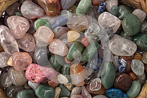 Minerals and crystals closeup